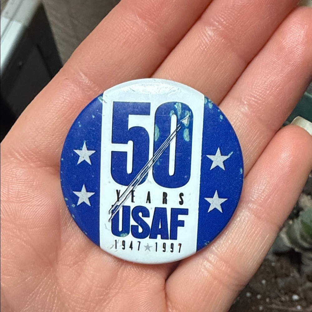 Vintage 1997 USAF 50 Years Commemorative Button